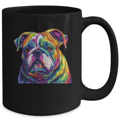Bulldog Dog Colorful Face Dog Lover Men Women Mug | teecentury