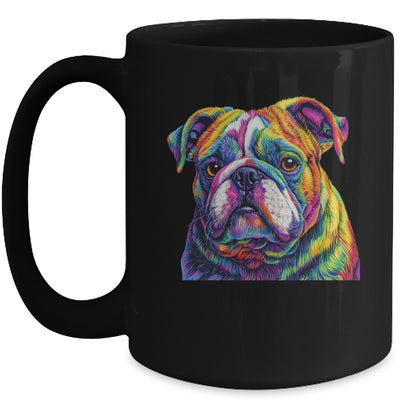 Bulldog Dog Colorful Face Dog Lover Men Women Mug | teecentury