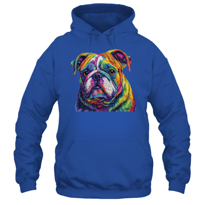 Bulldog Dog Colorful Face Dog Lover Men Women Shirt & Tank Top | teecentury