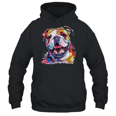 Bulldog Mom Lover Puppy Dog Watercolor Tie Dye Painting Shirt & Tank Top | teecentury
