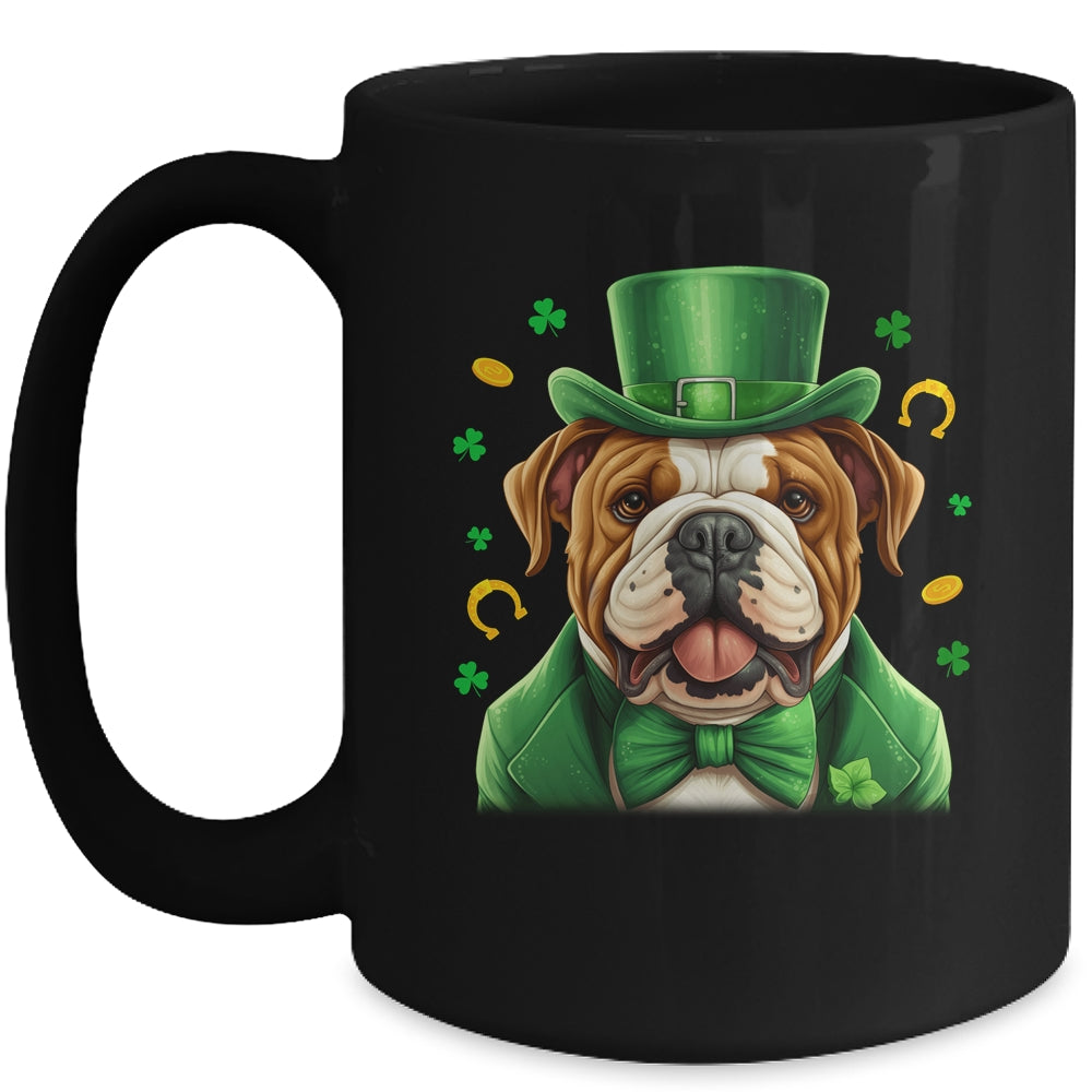 Bulldog St Patricks Day Leprechaun Shamrock Irish Mug | teecentury