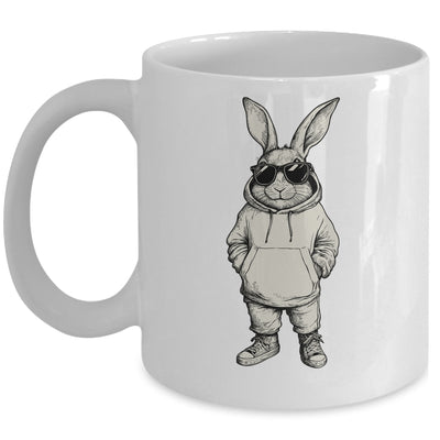 Bunny Face With Sunglasses Easter Day For Boys Men Kids Mug | teecentury