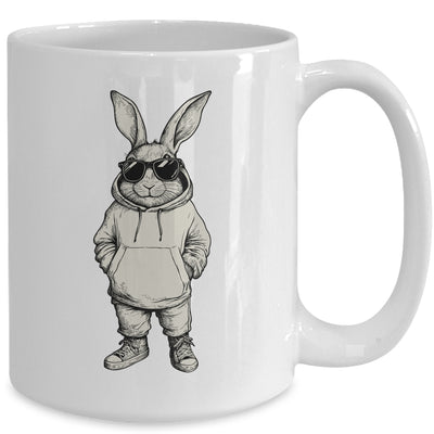 Bunny Face With Sunglasses Easter Day For Boys Men Kids Mug | teecentury