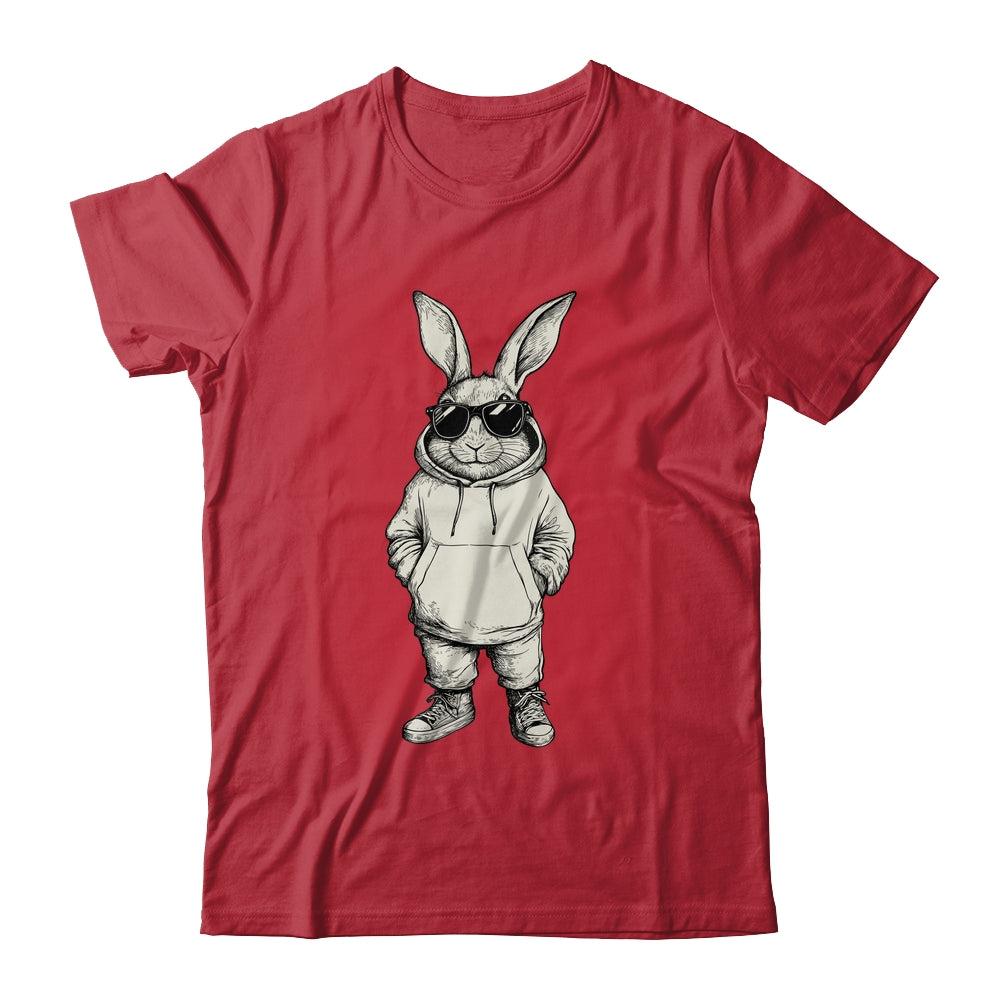 Bunny Face With Sunglasses Easter Day For Boys Men Kids Shirt & Hoodie | teecentury