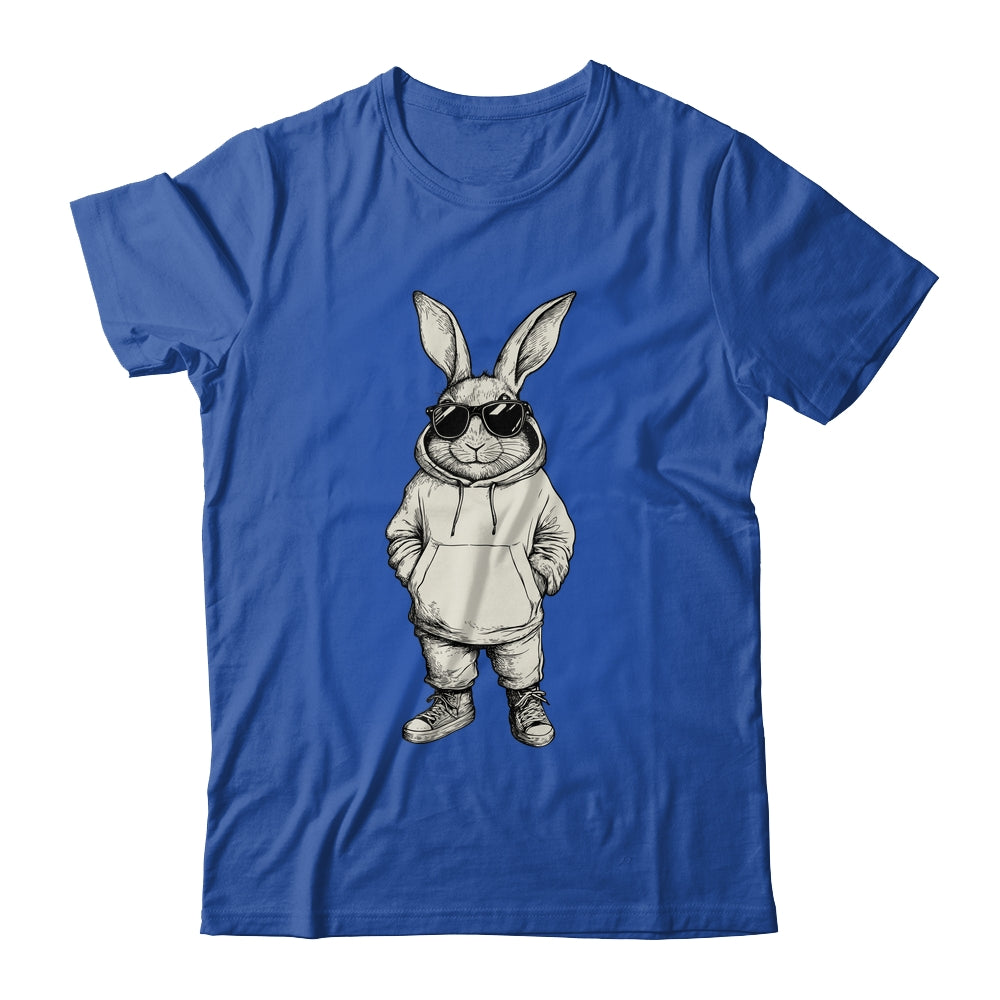 Bunny Face With Sunglasses Easter Day For Boys Men Kids Shirt & Hoodie | teecentury