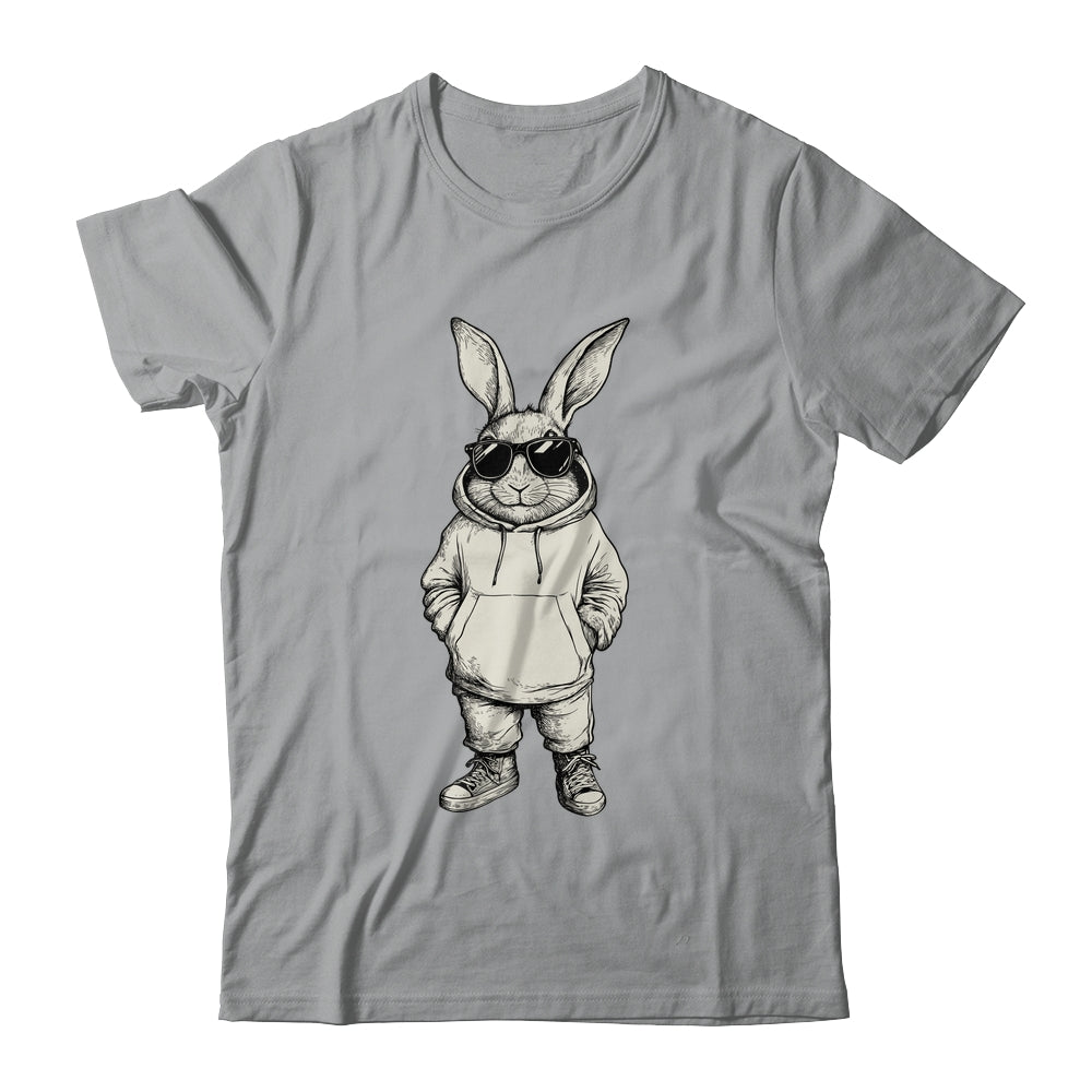 Bunny Face With Sunglasses Easter Day For Boys Men Kids Shirt & Hoodie | teecentury