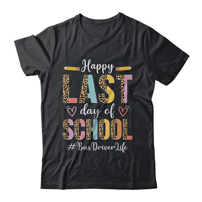 Bus Driver Happy Last Day Of School Summer Funny Leopard Shirt & Hoodie | teecentury