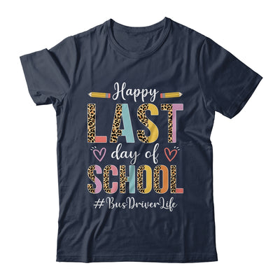 Bus Driver Happy Last Day Of School Summer Funny Leopard Shirt & Hoodie | teecentury