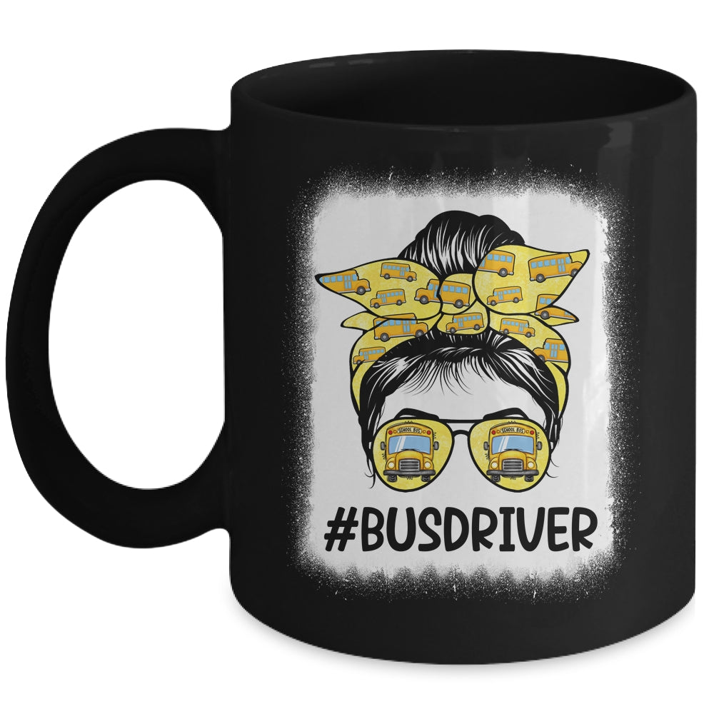 Bus Driver Life Messy Bun Hair Cute Back To School Mug | teecentury