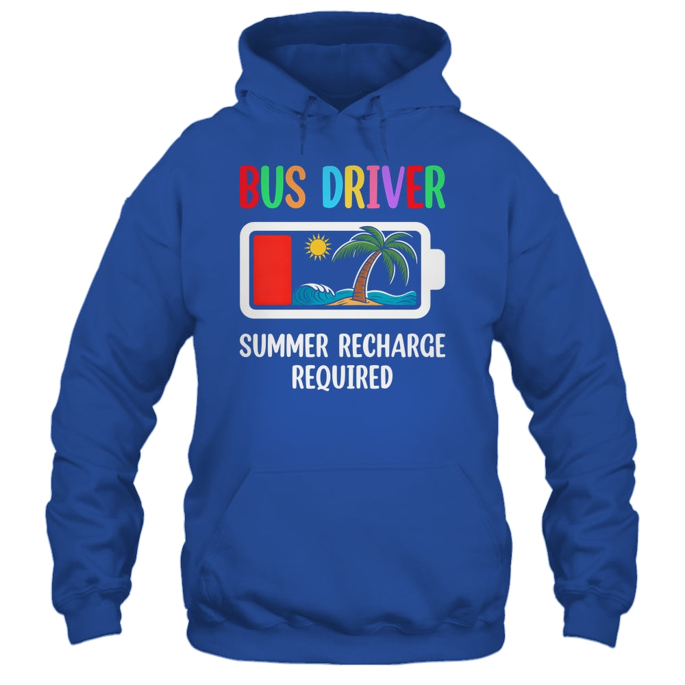 Bus Driver Summer Recharge Required Last Day Of School Shirt & Tank Top | teecentury