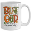 But God Christian Fall Autumn Thankful Floral Coquette Bow Mug | teecentury