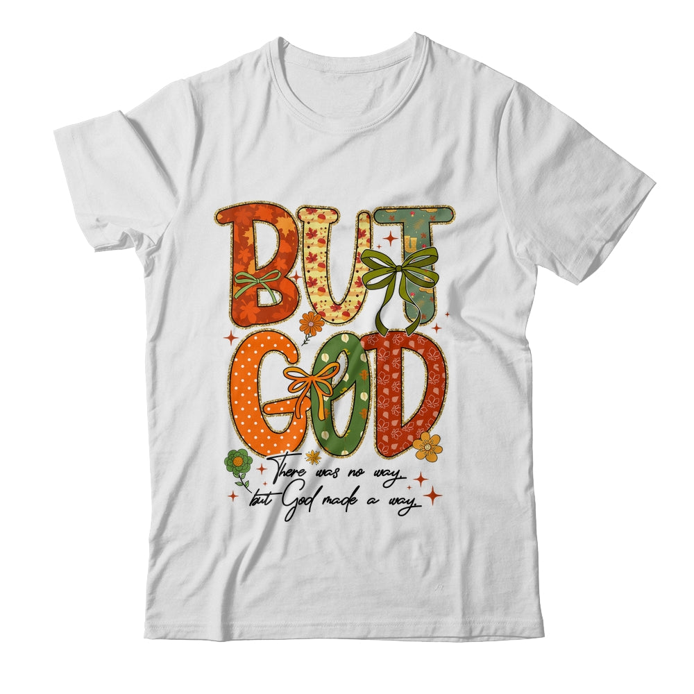 But God Christian Fall Autumn Thankful Floral Coquette Bow Shirt & Sweatshirt | teecentury