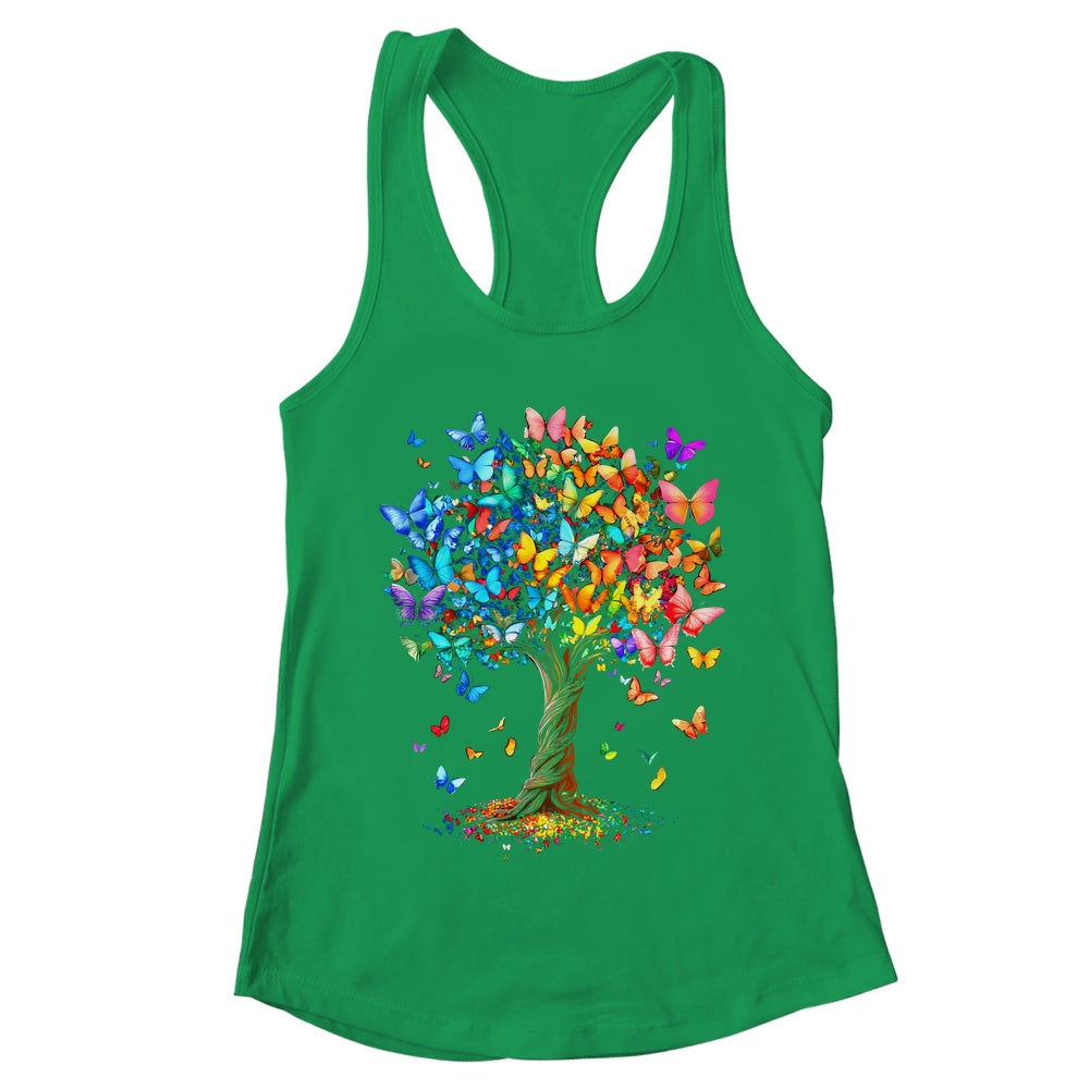 Butterflies Tree Nature Butterfly Lover Lepidopterist Women Shirt & Tank Top | teecentury