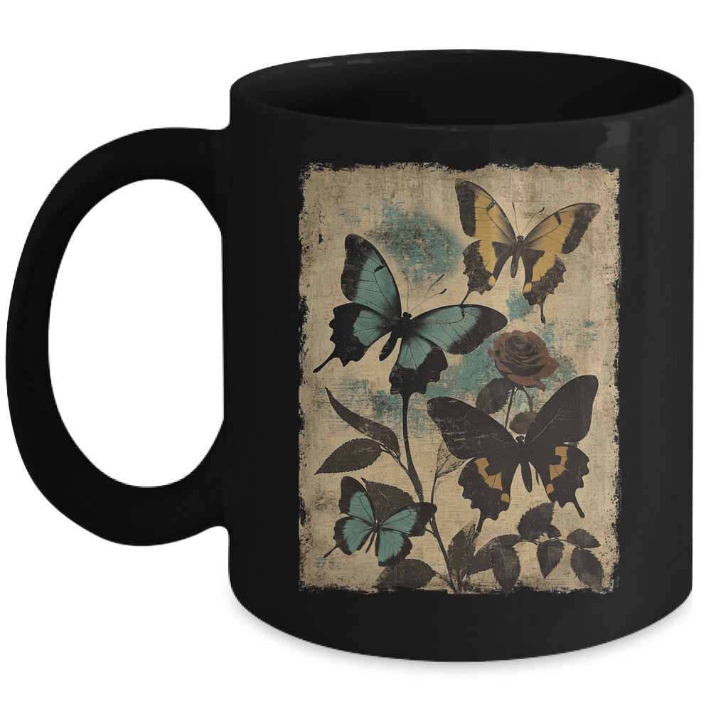 Butterfly Grunge Fairycore Aesthetic Cottagecore Goth Mug | teecentury