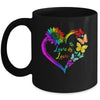 Butterfly Heart Rainbow Love Is Love LGBT Gay Lesbian Pride Mug | teecentury