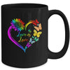 Butterfly Heart Rainbow Love Is Love LGBT Gay Lesbian Pride Mug | teecentury