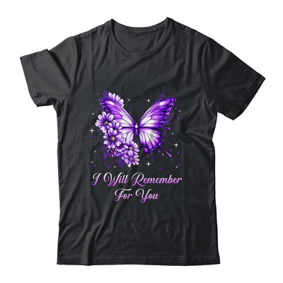 Butterfly I Will Remember For You Alzheimer's Awareness Shirt & Tank Top | teecentury