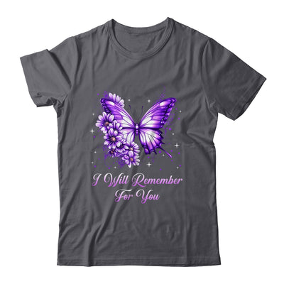 Butterfly I Will Remember For You Alzheimer's Awareness Shirt & Tank Top | teecentury