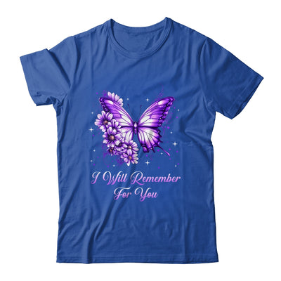 Butterfly I Will Remember For You Alzheimer's Awareness Shirt & Tank Top | teecentury