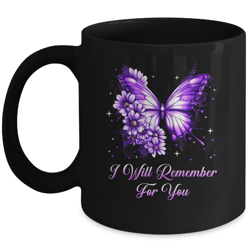Butterfly I Will Remember For You Alzheimer's Awareness Mug | teecentury