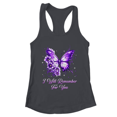 Butterfly I Will Remember For You Alzheimer's Awareness Shirt & Tank Top | teecentury