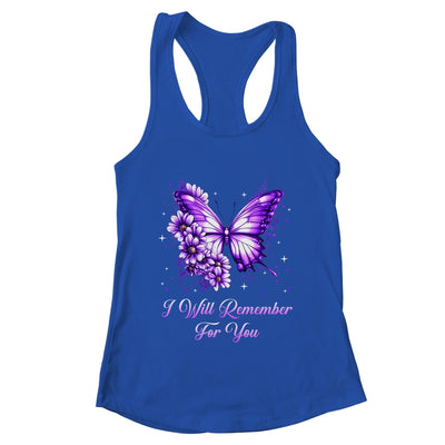 Butterfly I Will Remember For You Alzheimer's Awareness Shirt & Tank Top | teecentury