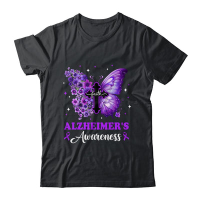 Butterfly Purple Faith Support Fight Alzheimer's Awareness Shirt & Hoodie | teecentury