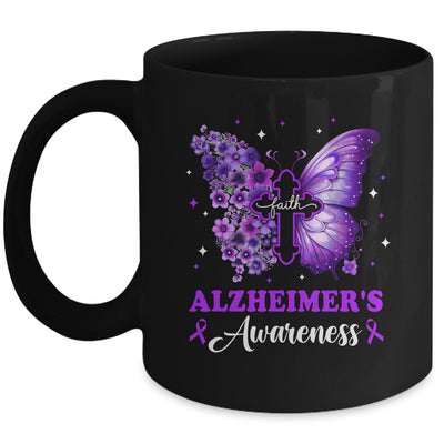 Butterfly Purple Faith Support Fight Alzheimer's Awareness Mug | teecentury