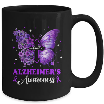 Butterfly Purple Faith Support Fight Alzheimer's Awareness Mug | teecentury
