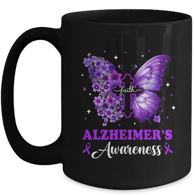 Butterfly Purple Faith Support Fight Alzheimer's Awareness Mug | teecentury