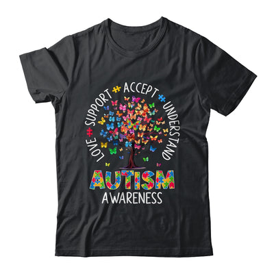 Butterfly Tree Autism Love Accept Support Autism Month Shirt & Tank Top | teecentury