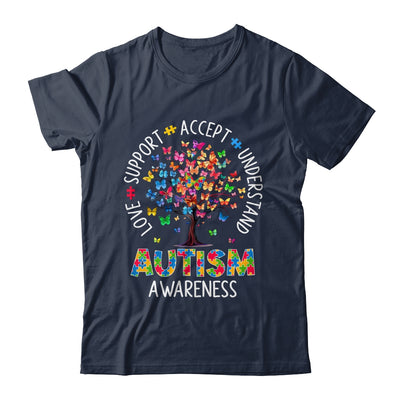 Butterfly Tree Autism Love Accept Support Autism Month Shirt & Tank Top | teecentury