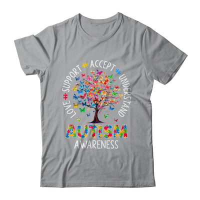 Butterfly Tree Autism Love Accept Support Autism Month Shirt & Tank Top | teecentury