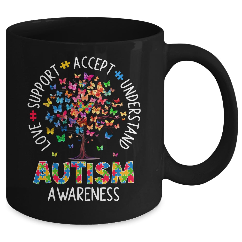 Butterfly Tree Autism Love Accept Support Autism Month Mug | teecentury