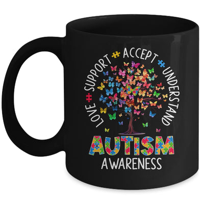 Butterfly Tree Autism Love Accept Support Autism Month Mug | teecentury