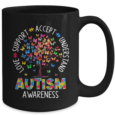 Butterfly Tree Autism Love Accept Support Autism Month Mug | teecentury