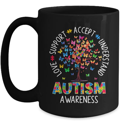 Butterfly Tree Autism Love Accept Support Autism Month Mug | teecentury
