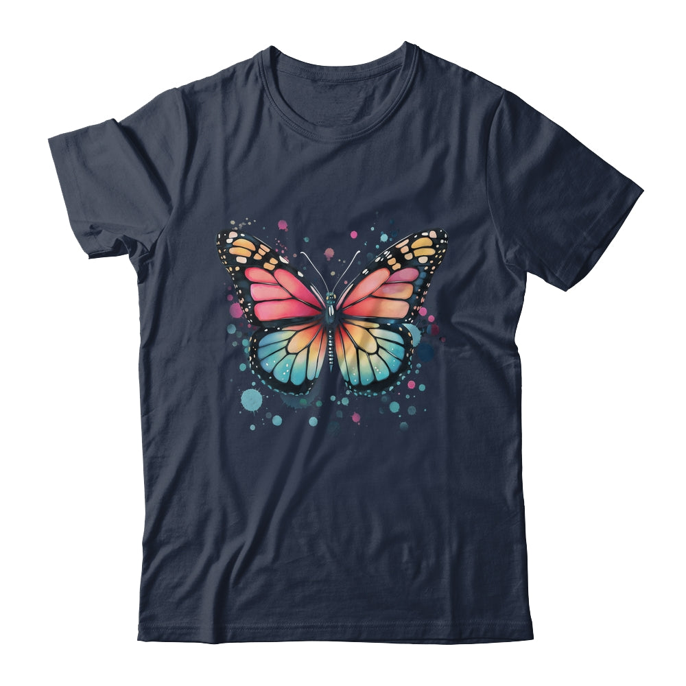 Butterfly Watercolor Design Boho Nauture Aesthetic Art Shirt & Tank Top | teecentury
