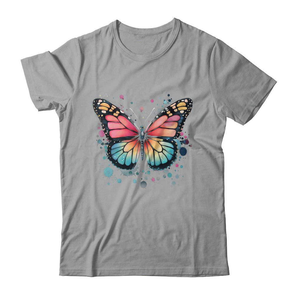 Butterfly Watercolor Design Boho Nauture Aesthetic Art Shirt & Tank Top | teecentury