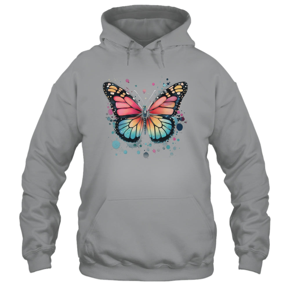 Butterfly Watercolor Design Boho Nauture Aesthetic Art Shirt & Tank Top | teecentury