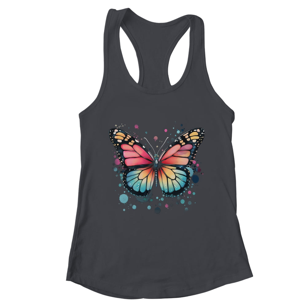Butterfly Watercolor Design Boho Nauture Aesthetic Art Shirt & Tank Top | teecentury