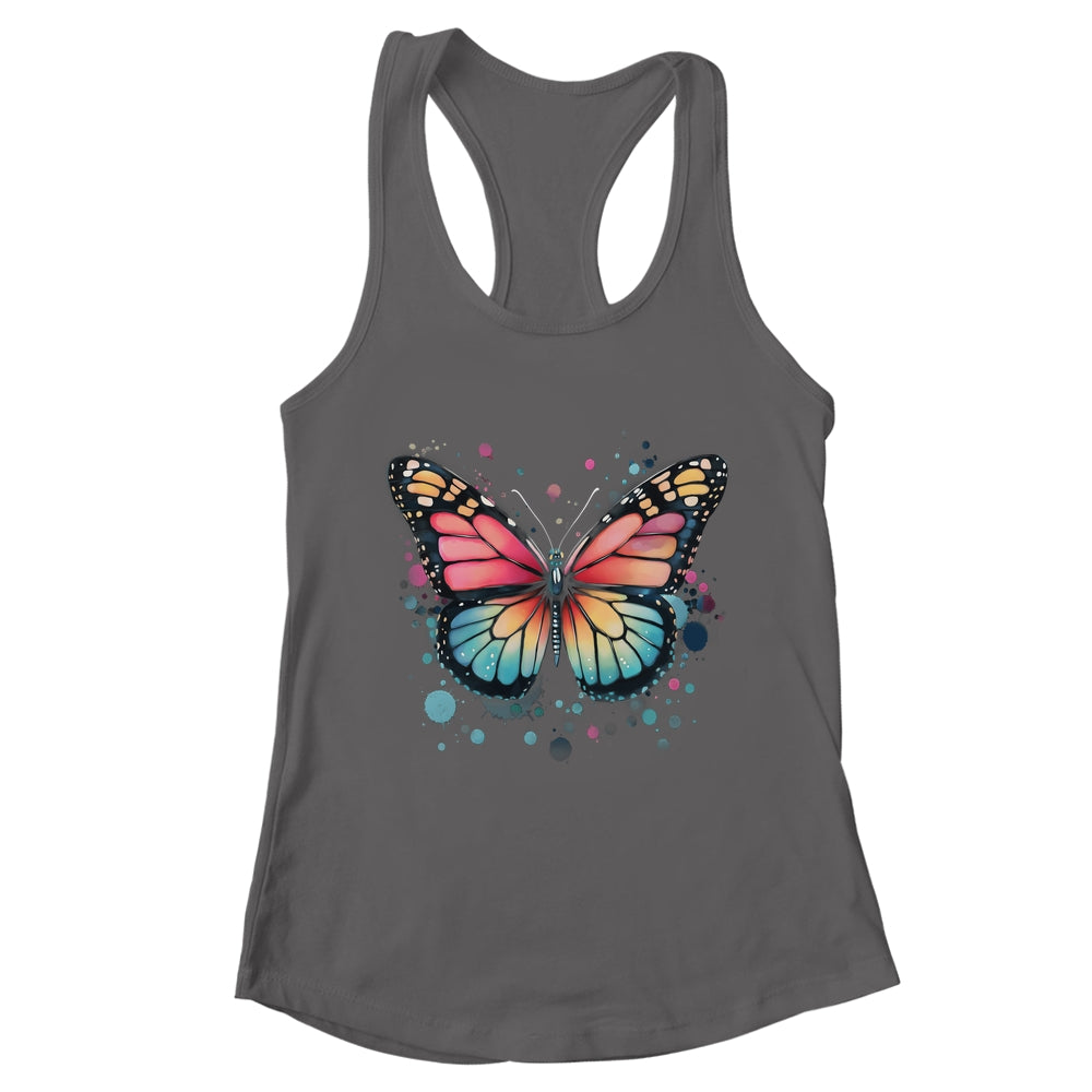 Butterfly Watercolor Design Boho Nauture Aesthetic Art Shirt & Tank Top | teecentury