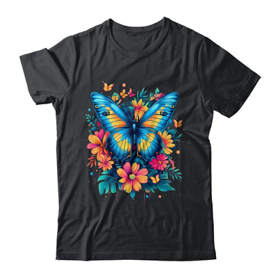 Butterfly With Flowers I Aesthetic Butterfly Boho Floral Shirt & Tank Top | teecentury