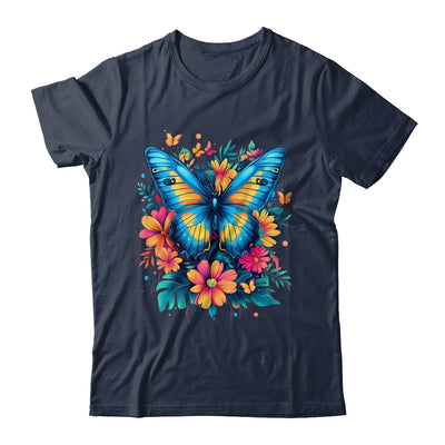 Butterfly With Flowers I Aesthetic Butterfly Boho Floral Shirt & Tank Top | teecentury