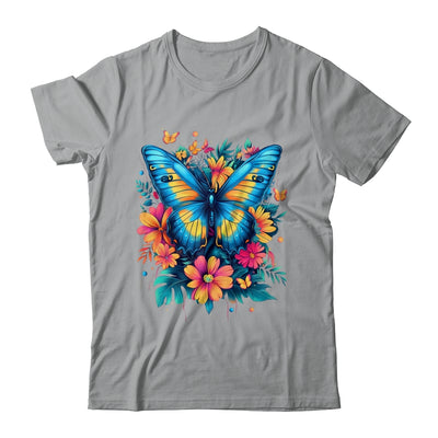 Butterfly With Flowers I Aesthetic Butterfly Boho Floral Shirt & Tank Top | teecentury