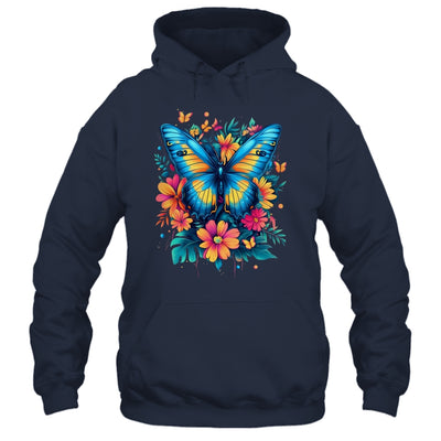 Butterfly With Flowers I Aesthetic Butterfly Boho Floral Shirt & Tank Top | teecentury