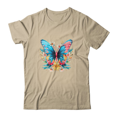 Butterfly With Flowers I Aesthetic Butterfly Shirt & Tank Top | teecentury