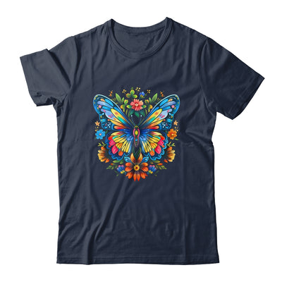 Butterfly With Flowers I Aesthetic Butterfly Girl Art Shirt & Tank Top | teecentury