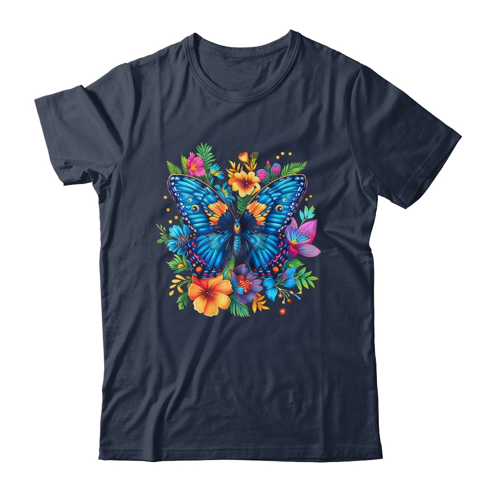 Butterfly With Flowers I Aesthetic Butterfly Lover Art Shirt & Tank Top | teecentury