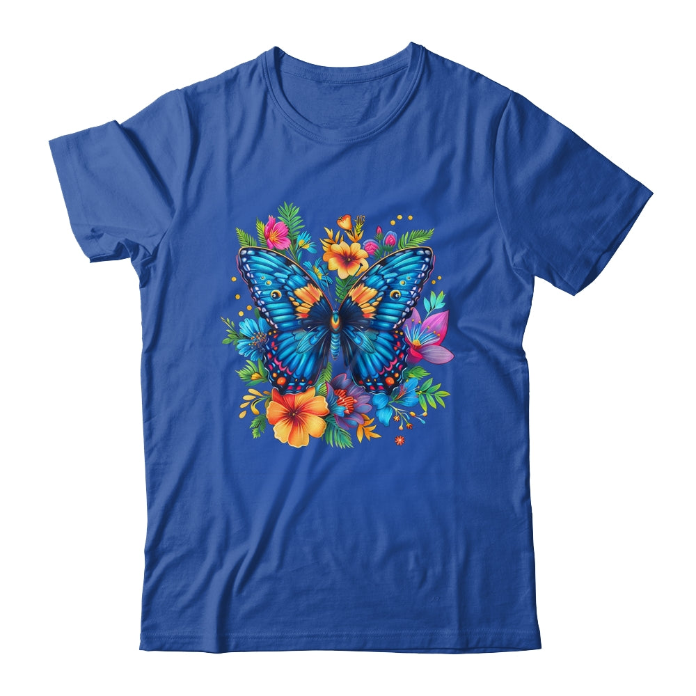Butterfly With Flowers I Aesthetic Butterfly Lover Art Shirt & Tank Top | teecentury